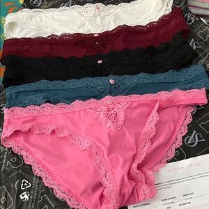 5 bundle NWOT Victoria’s Secret dream angel panties. Size M